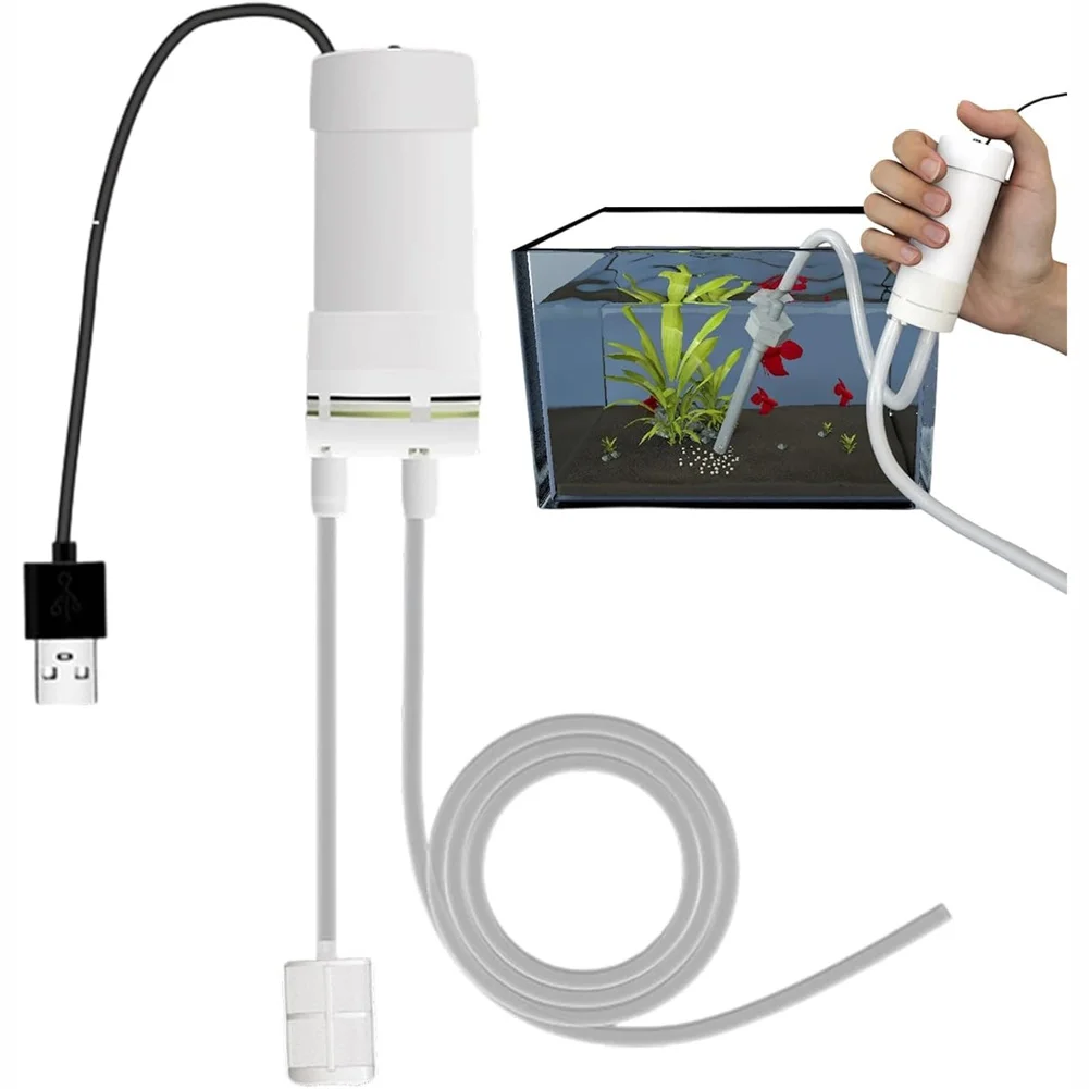 USB 5V DC Portable Water Pump with 3 m PVC Hose Self Priming Feature for Aquariums Irrigation and Cleaning Tasks