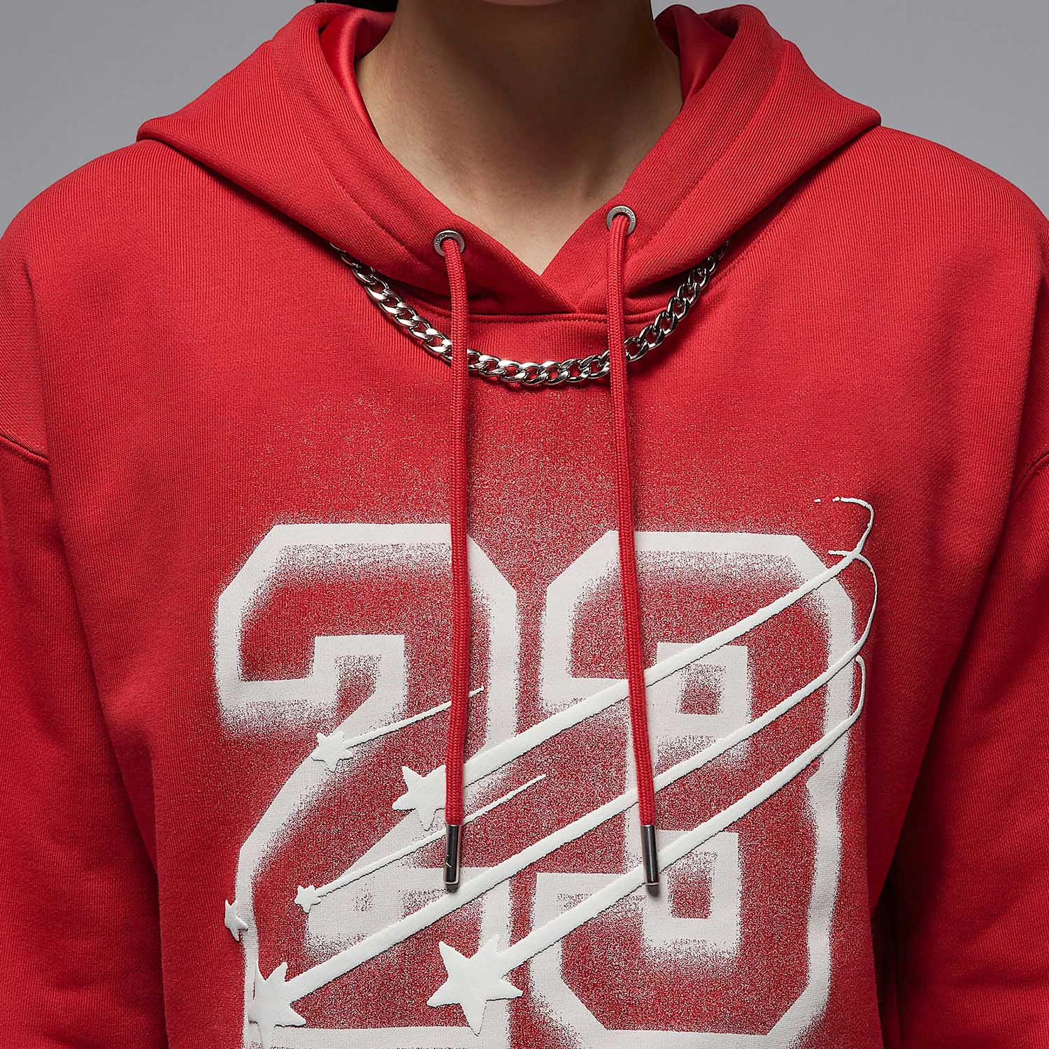 Nike genuine JORDAN women's short hooded fashionable crop top sweatshirt HJ0146-636 view 3