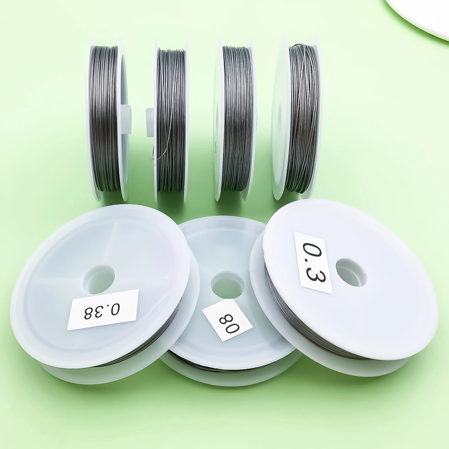 5 Roll 0.3-0.8mm Flexible Steel Beading Wire For DIY Jewelry Making Bracelet Necklace Craft Wire Supplies 8-25m - view 3
