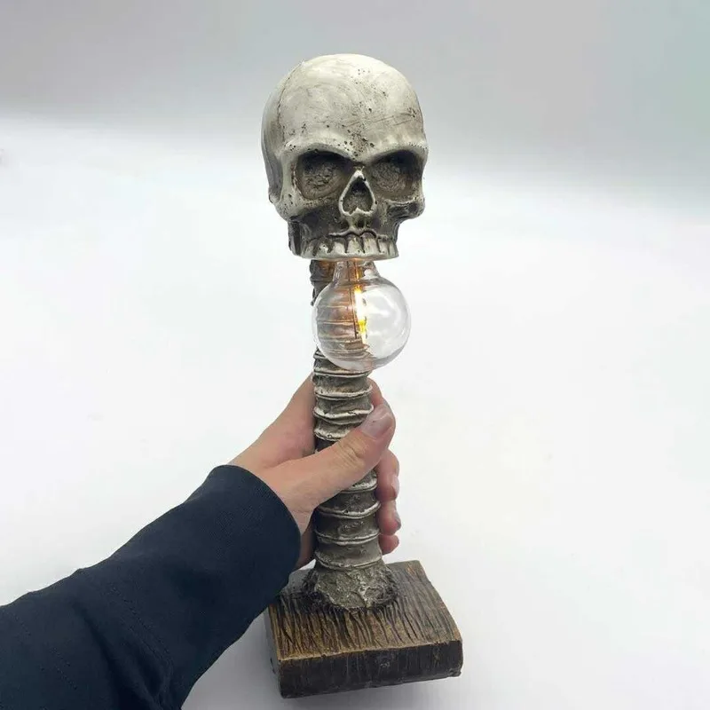 Gothic skull desk lamp, creative dark bedroom decoration
