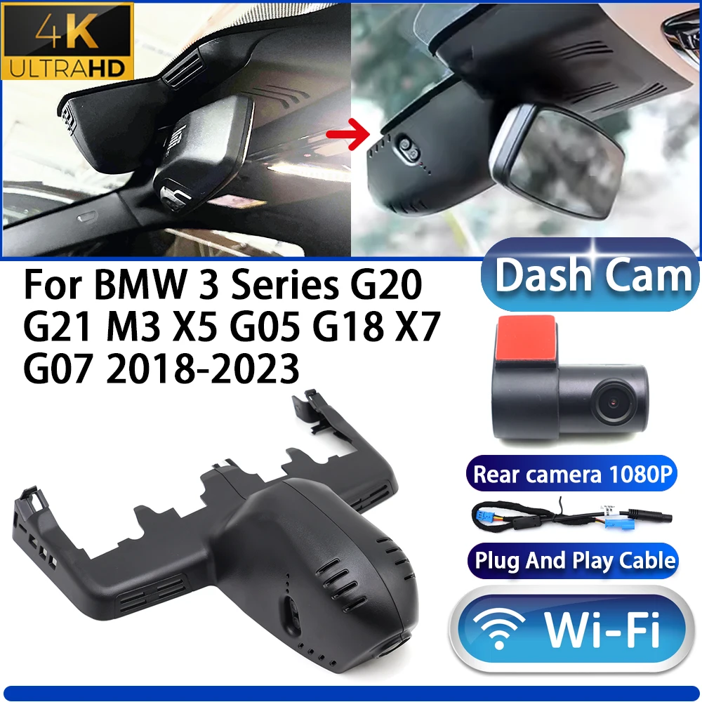 

For BMW 3 Series G20 G21 M3 X5 G05 G18 X7 G07 2018-2025 Dash Cam Camera DVR 4K Night Vision Wifi Plug And Play Video Recorder