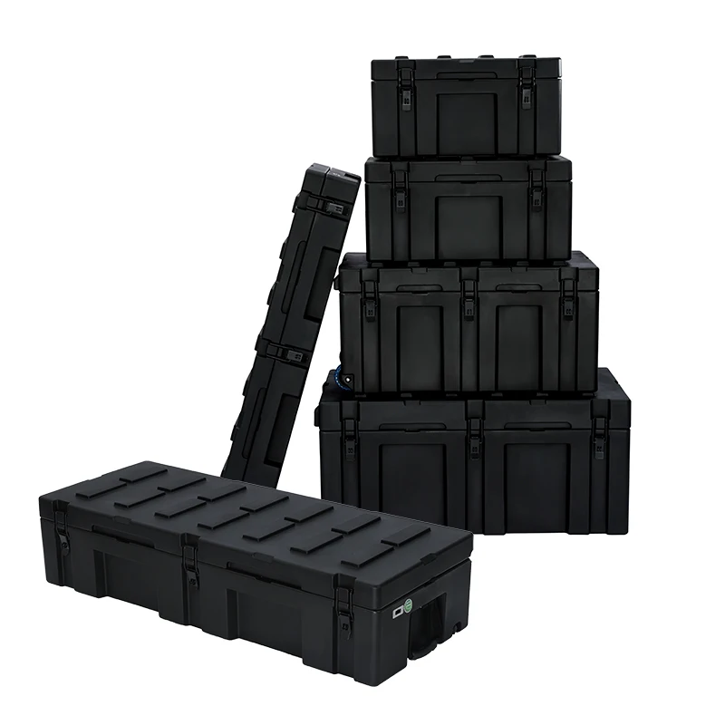 122L Reinforced Box LLDPE Cargo Box Hard Plastic Rotomolded Toolbox 4WD Storage Box Roof Rack Low Profile