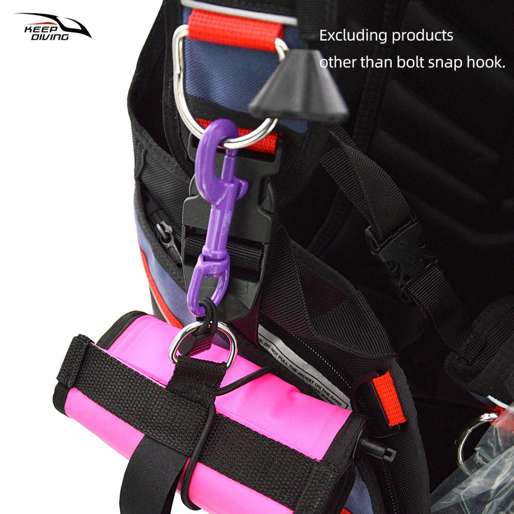 1PCS/3PCS KEEP DIVING 75/90MM 316 Edelstahl Bolzen Snap Haken Clip Tauchen Haken BCD zubehör Tauchen Ausrüstung – Detail 7