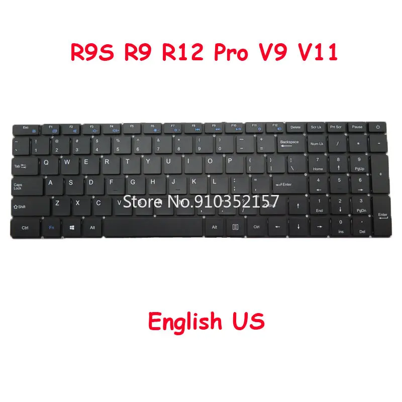 Laptop No Backlit Keyboard For DERE R9S R9 V9 V11 For DERE R12 Pro English US NO Frame New