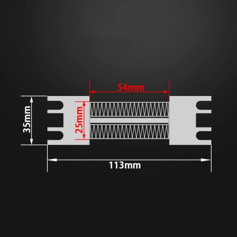 220V100W Insulation Type Ceramic PTC Electric Heating Element Constant Temperature Air Electric Heater Heating Element