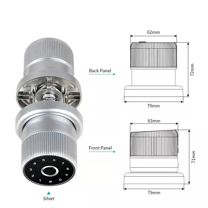 Serrure de porte numérique intelligente automatique TTLock, serrure Wifi, bouton de sécurité intelligent pour la maison