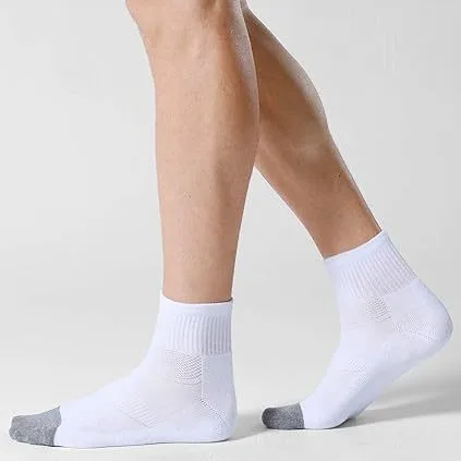 

6 Pairs Men Running Sports Socks Comfortable Sweat Absorbing Breathable Cushioning Shock-Absorbing Basketball Sports Casual Sock