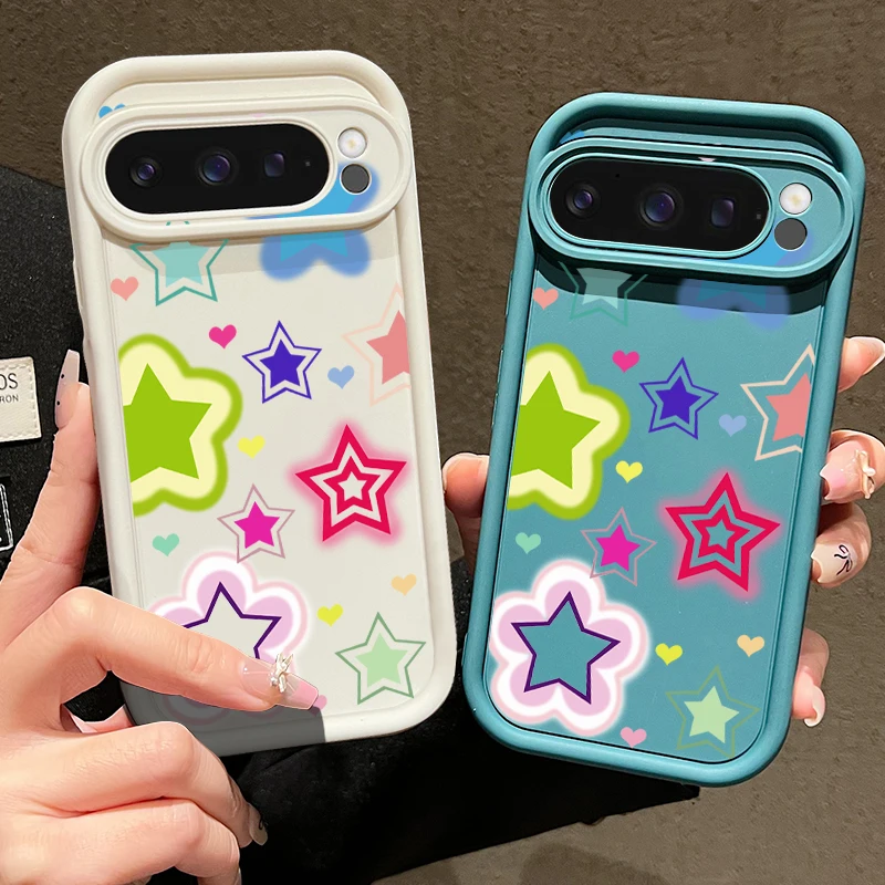 

Противоударный чехол для Google Pixel 10 9 8 7 Pro 9A 8A 7A Pixel 9 10 Pro XL с цветным сверкающим звездным принтом, силиконовый чехол из ТПУ для телефона