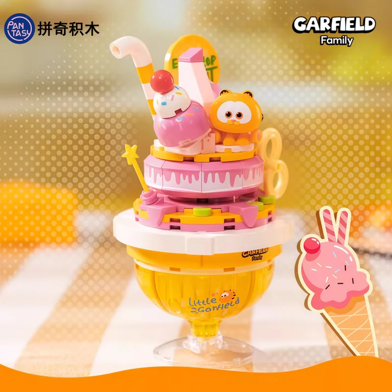 بانتاسي غارفيلد سلسلة الغذاء بناء أنيمي الكرتون تجميع نموذج سطح المكتب جمع الحلي هدية عيد الأطفال