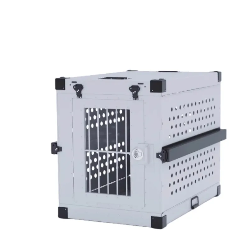 

Outdoor Impact Resistant Foldable Heavy Duty Aluminum Pet Cage Thickened Breathable Dog Crate Travel Carrier Bag Aluminum alloy