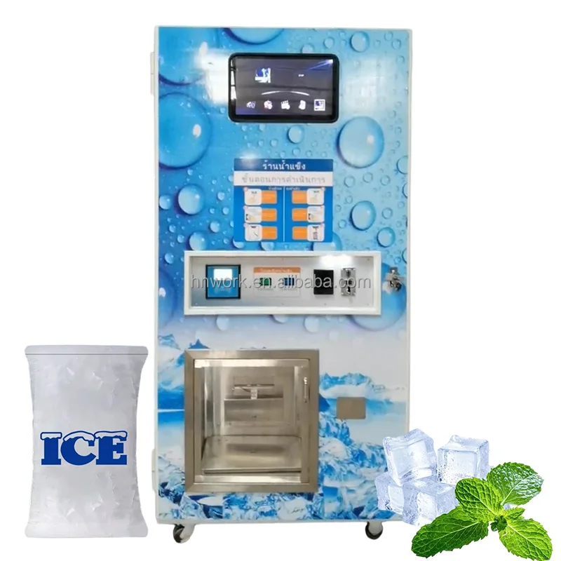 Fully Automatic Bagged Ice Maker, Reverse Osmosis Water Ice Vending Machine,ice Vending Machine with Auto Bagging