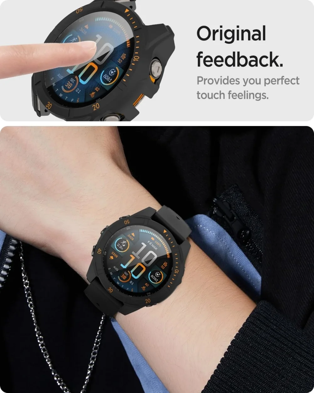 PC Case+Tempered Glass for Garmin Fenix 8 43mm 47mm 51mm Full Cover Screen Protector Smartwatch Bumper Cover for Garmin Fenix 8