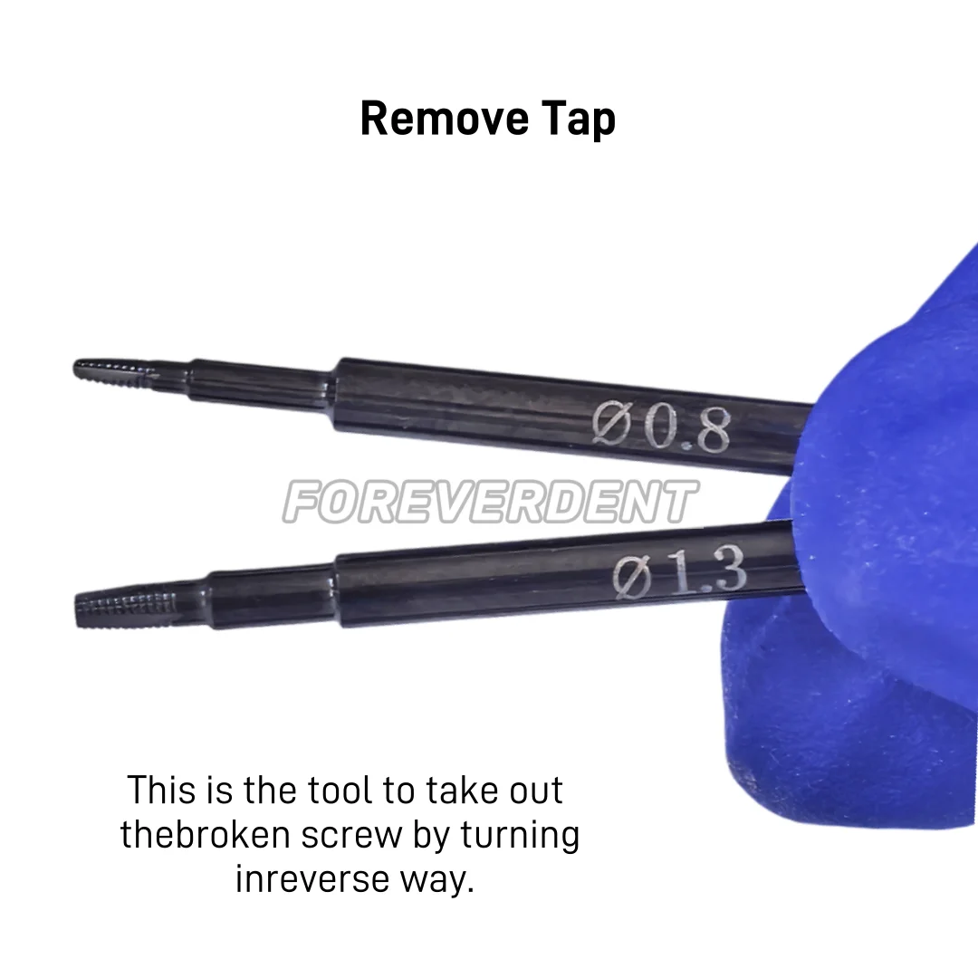 Dental Broken Abutment Reverse Tap Screw Extractor Drill Failed Fixture Remover Implant Screws Bur Tool