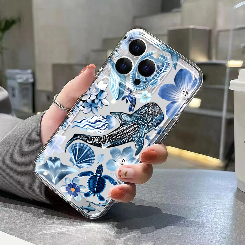 Ocean Elements Wal-Seestern-Handyhülle für Xiaomi 17 Pro Max 15 14 13 12 Pro 15 14 ULTRA 15 14 13 12 T Weiche Stoßfeste Hülle – Detail 9