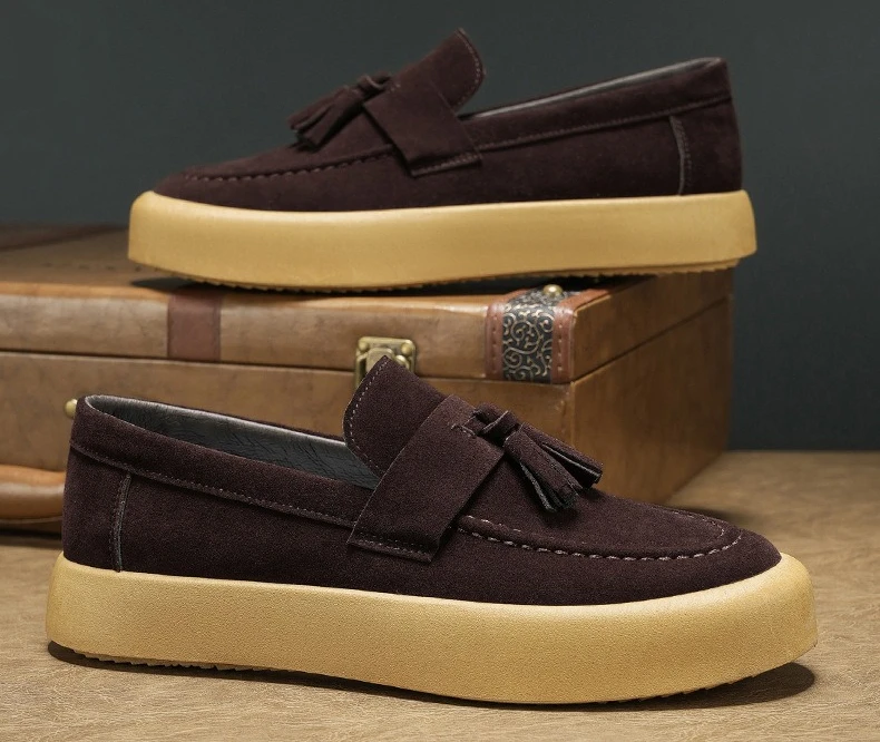 Neue Herbst-Herrenschuhe im Britischen Stil Modische Loafer Lässige Herrenschuhe – Detail 9