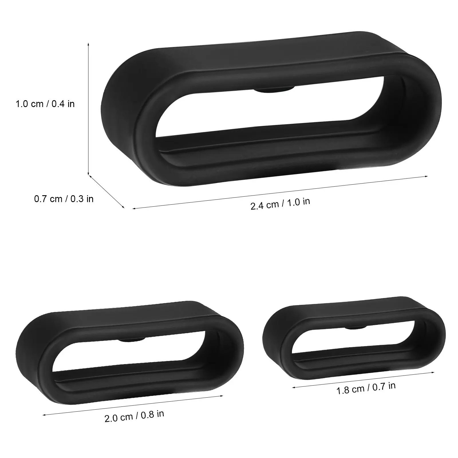 Pcs Silicone Watch Strap Rings Flexible Strong Wear Resistant Watch Band Keepers Fastener Retainers Replacement Parts