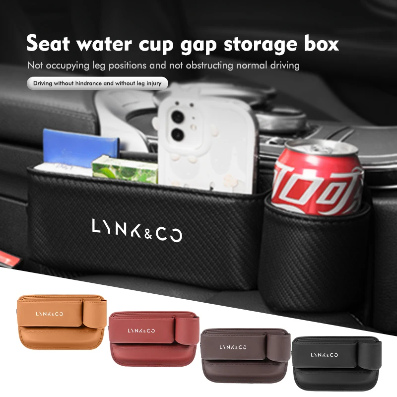 Car Seat Gap Organizer Multifunction Storage Box Cup Holder For LYNK&CO 01 02 03+ 05 06 09 PHEV 09 MHEV