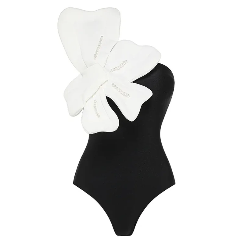 ZAFUAA-Maillot de bain une pièce à fleurs pour femmes, avec couverture, monokini de luxe, pour la plage, 2024