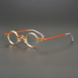 Acetate Glasses Frame Men Vintage Small Round Glasses Women Retro Square Eyeglass Optical Myopia Eyeglasses Frames Eyeweay Man