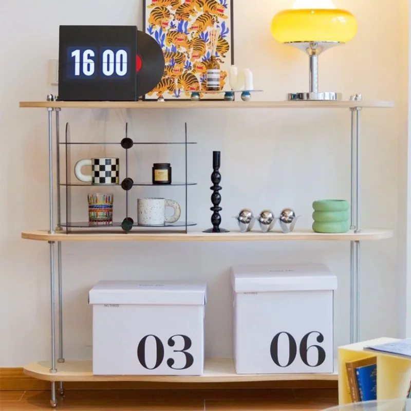 

Nordic creative multi-layer DIY shelf shelf floor-to-ceiling medieval ornaments display rack dinnerside storage decorative books
