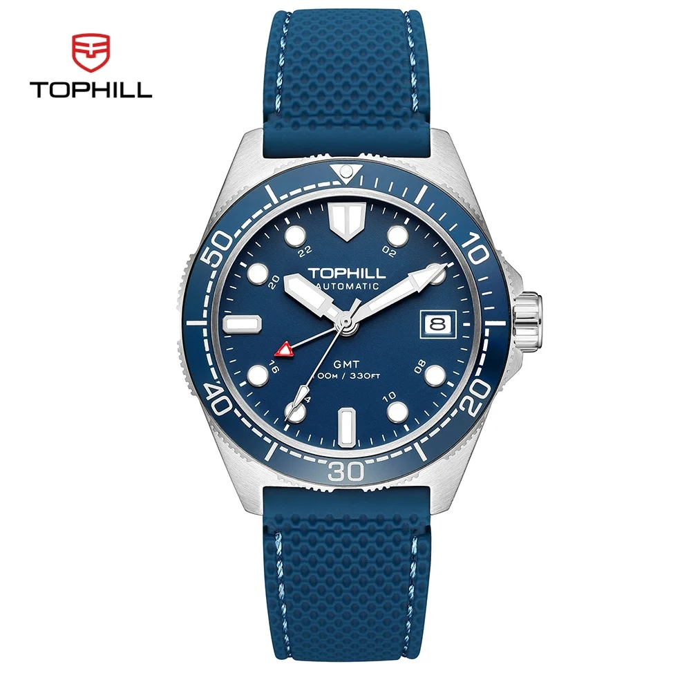

Tophill Automatic Nh34 Field Dive Watch Gmt Watch Ceramic Bezel Bgw9 Lume 100m Waterproof Sapphire Crystal Gift