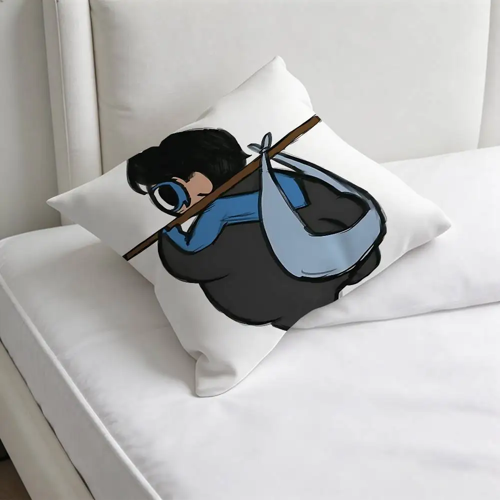 Cute D-Dick Grayson Fashion Square Pillow Case Durable Throw Pillow Cover for Sofa Couch Chair view 5