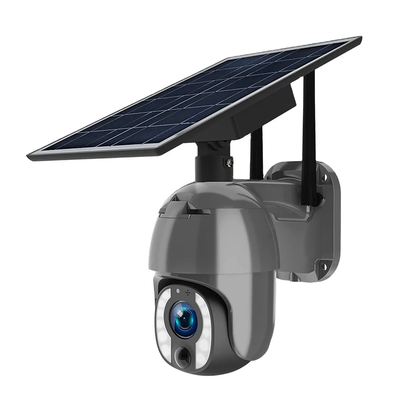 Cámara PTZ con batería Solar, WIFI, Zoom óptico 10X, lente de 5-50mm, monitoreo WiFi IP65, visión de almacenamiento en la nube nocturna a todo Color