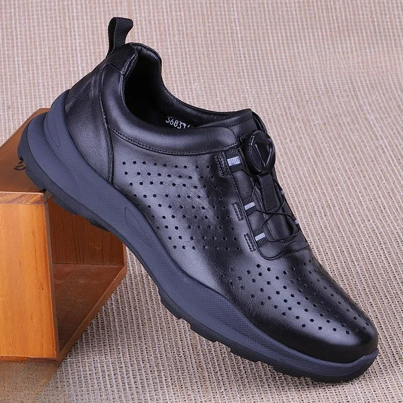 New Luxury Brand Golf Shoes for Men Genuine Leather Golf Training Man Quick Lacing Sport Shoes Mens Anti Slip Gym Shoe