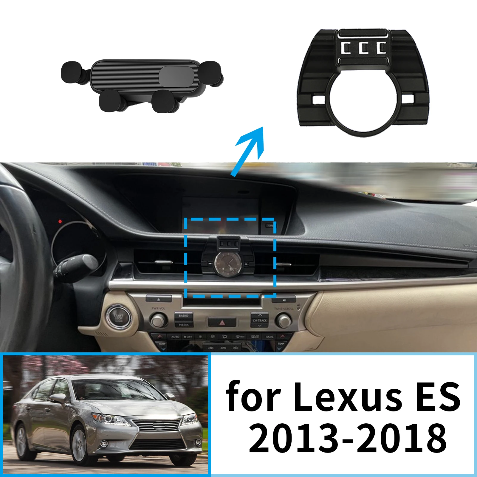 

for Lexus ES 300h 350 XV60 2013 2014 2015 2016 2017 2018 Car Mobile Phone Holder Stand Auto Accessories GPS Bracket Navigation
