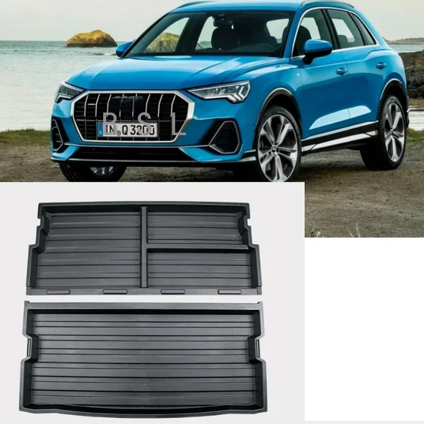 Car Accessories Trunk Organizer Box  for Audi Q3 2019-2022 Luggage Organizer Dustproof Cargo Multi-functional Container