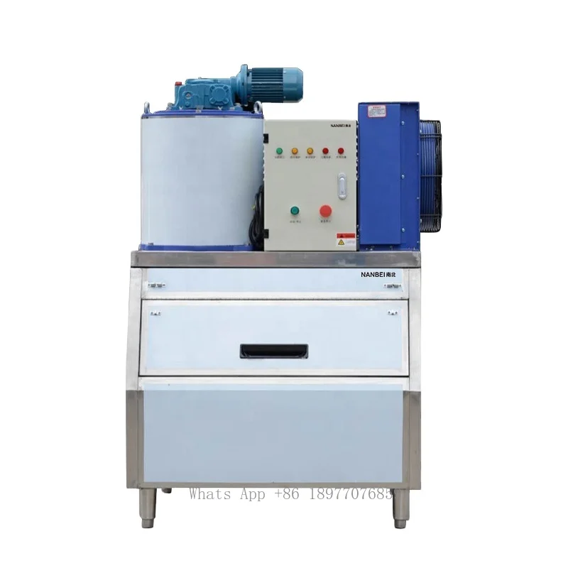 Water Cooling Auto 500kg Commercial Flake Ice Maker Machine