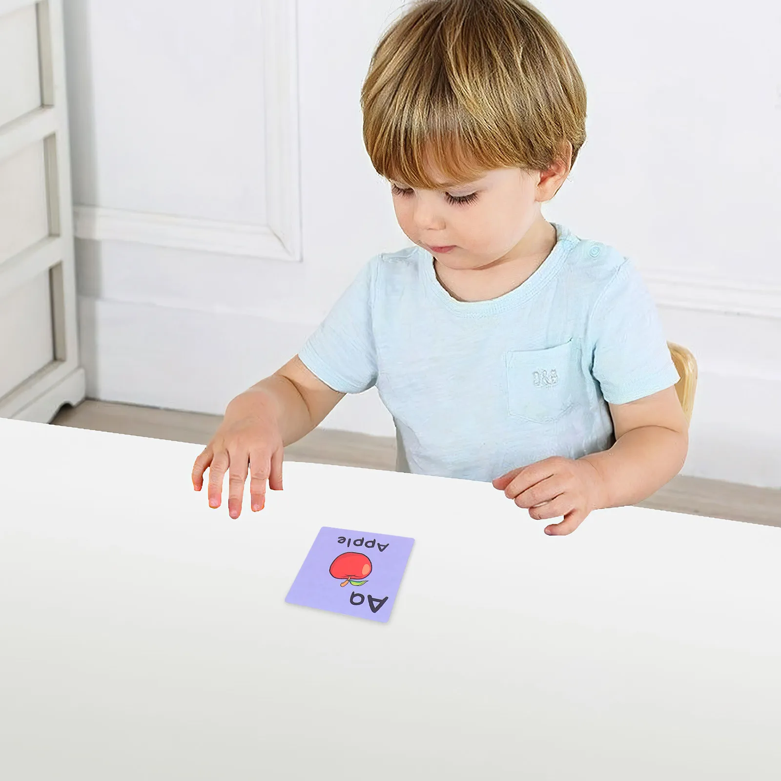 1Set Graphical Color Cards Kids Alphabet Educational Cards Fine Workmanship Smooth Round Cute Cartoon Cognitive Games for Brain