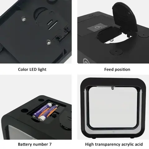 Kreativ akvarium LED-dekoration litet akvarium fisktank betta transparent fisktank LED-ljus guldfisk litet fisktank 8 best sales miniakvarium - №6