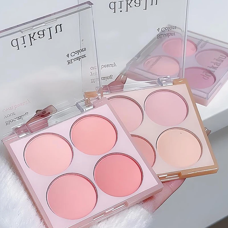 ชุดแป้งบลัชออนเนื้อแมท 4 สี - โทนสีอบอุ่นหวาน แต่งหน้าบนใบหน้า บริเวณแก้ม ให้ความสดใส เครื่องสำอางสำหรับเพิ่มความงามให้ใบหน้า