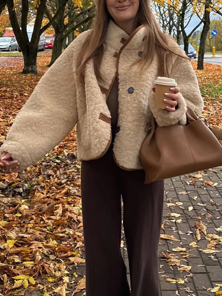 

HH женское осеннее повседневное двустороннее пальто с воротником-стойкой и карманами, однобортные женские модные свободные куртки с длинными рукавами, модные