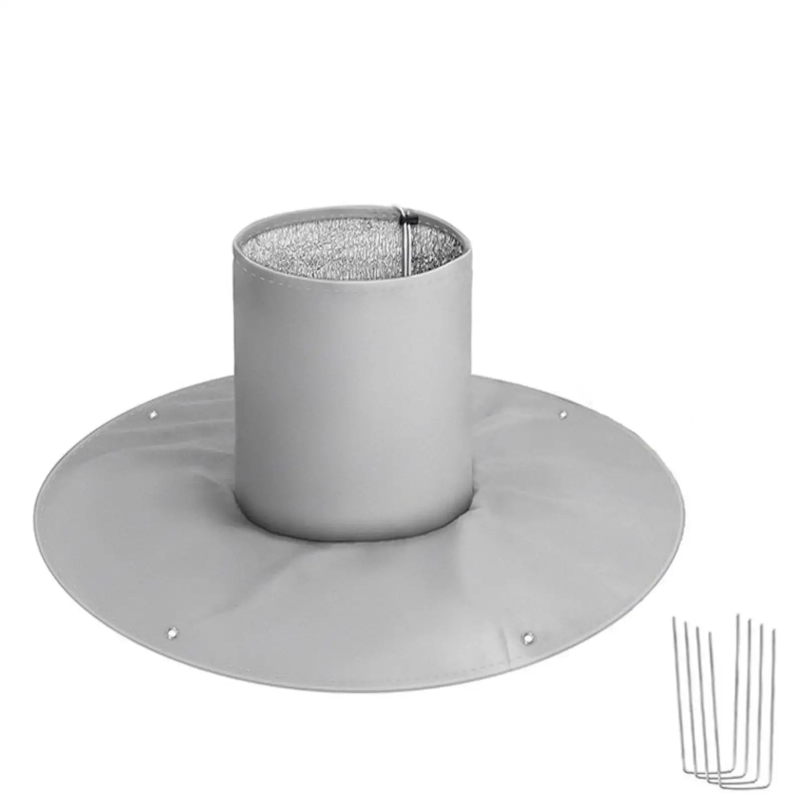 Tree Root Protector Water-Resistant Cylindrical Trunk Sleeve with Ground Skirt
