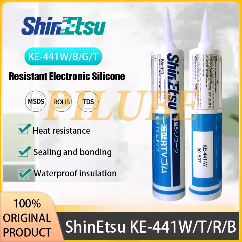 

ShinEtsu KE-441W/T/R/B Electronic RTV Covering Moisture-proof Insulating Sealant 330ml Japan Original Product