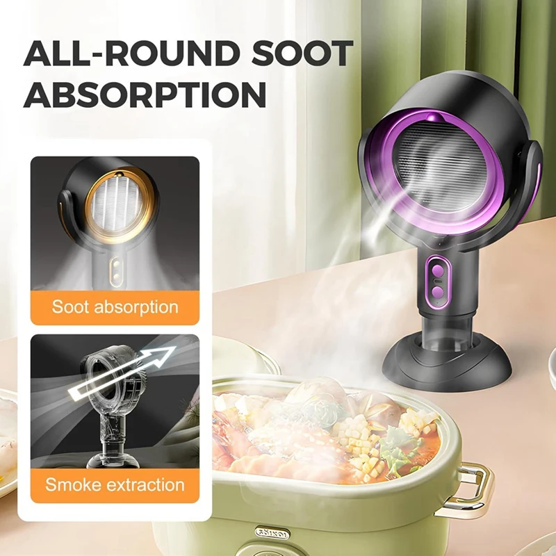 AA49 Purifier Fan, Removable And Washable Filter Portable Smokeaway Fan For Smoke, Smoke Away Purifier Fan