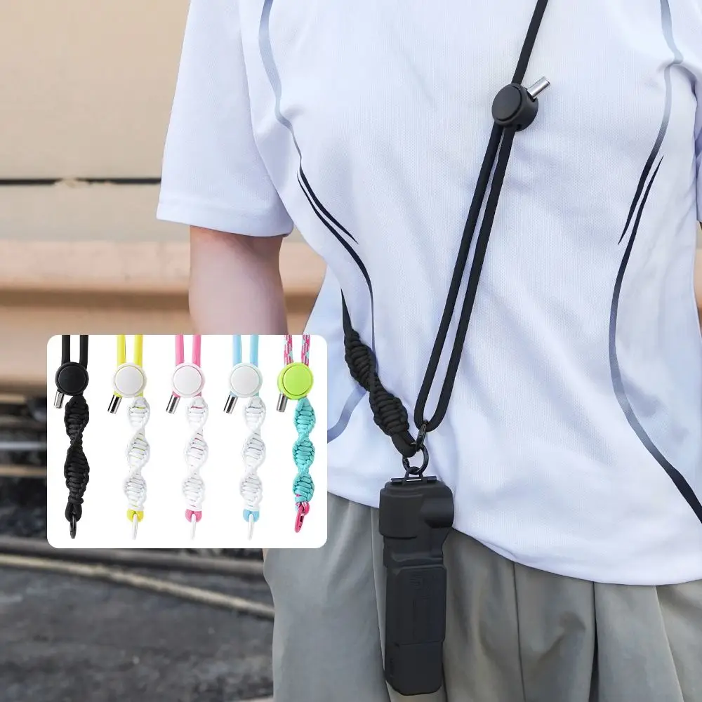 Nylon Neck Strap Adjustable Anti-lost Crossbody Rope Action Camera Accessories with 1/4 Inch Screw Lanyard for OSMO Pocket 3