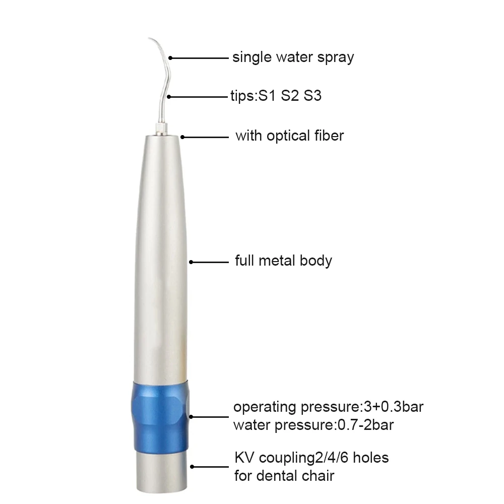 Dental Sonic Air Scaler Handpiece Led for KV Connector With 3 Perio Scaling Tip dentist Kit Teeth Cleaner Dentist tools