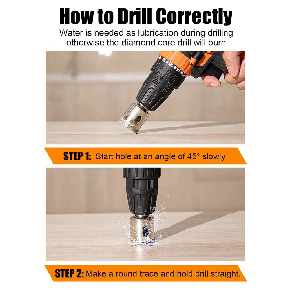 

Набор алмазных сверл, набор алмазных кольцевых пил из 10 предметов, сверло для стекла для керамической плитки, фарфора, мрамора, гранита, бутылок HOT