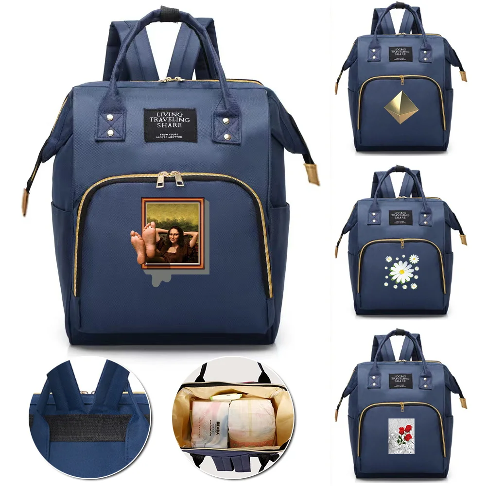 Nappy Bag Mommy Diape Backpack Waterproof Handbag Outdoor Travel Mommy Maternity Bags Print 3D Pattern Series Baby Stuff Storage