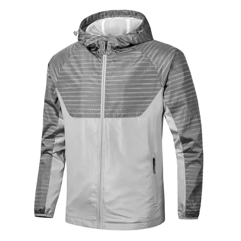 Man Windbreaker Jacket Autumn Outdoor Hooded Sports Windbreak Run Jackets For Men