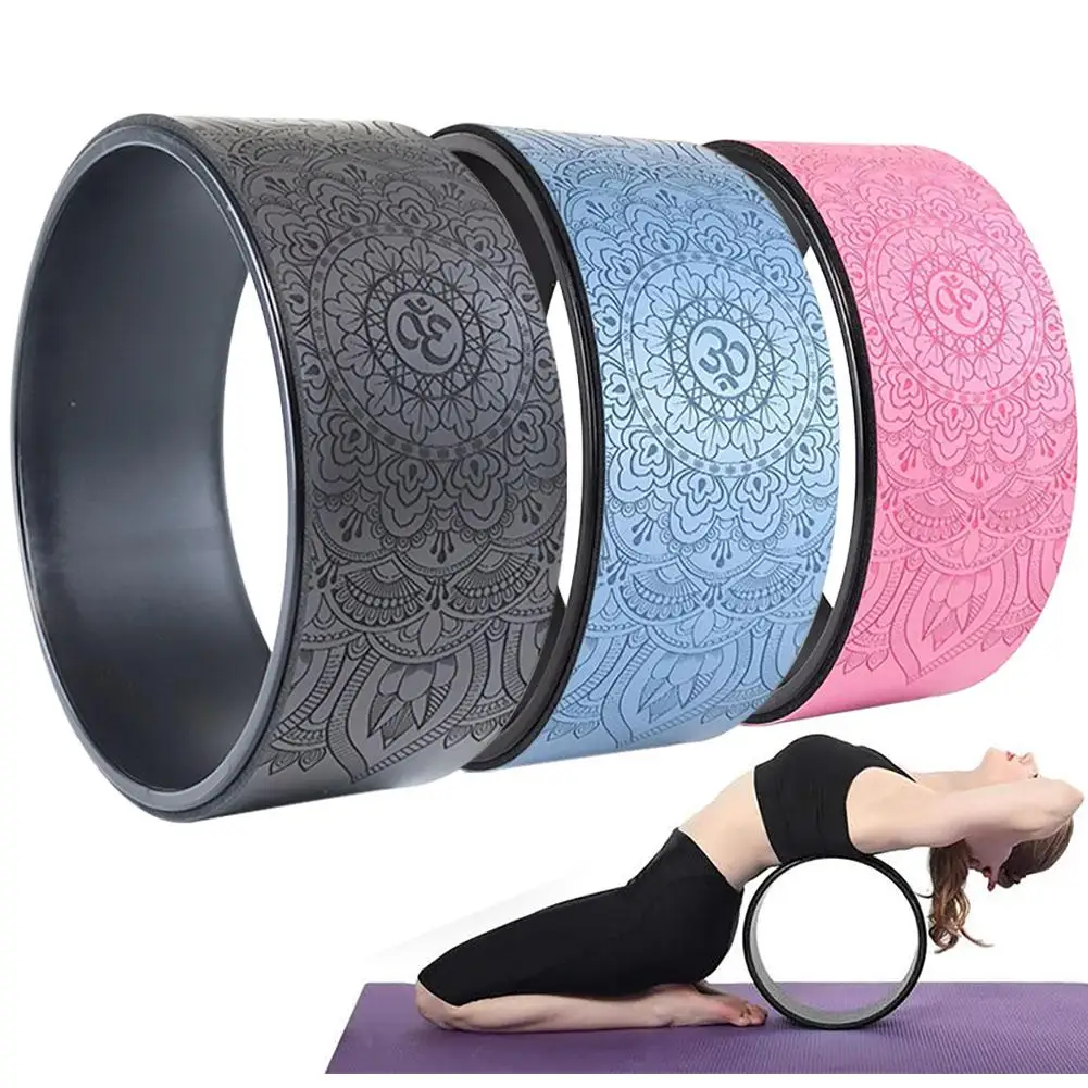 Yoga Wheel 12.2 Inch Yoga Wheel Strong Comfortable Dharma Yoga Prop Wheel For Back Pain Myofascial Release