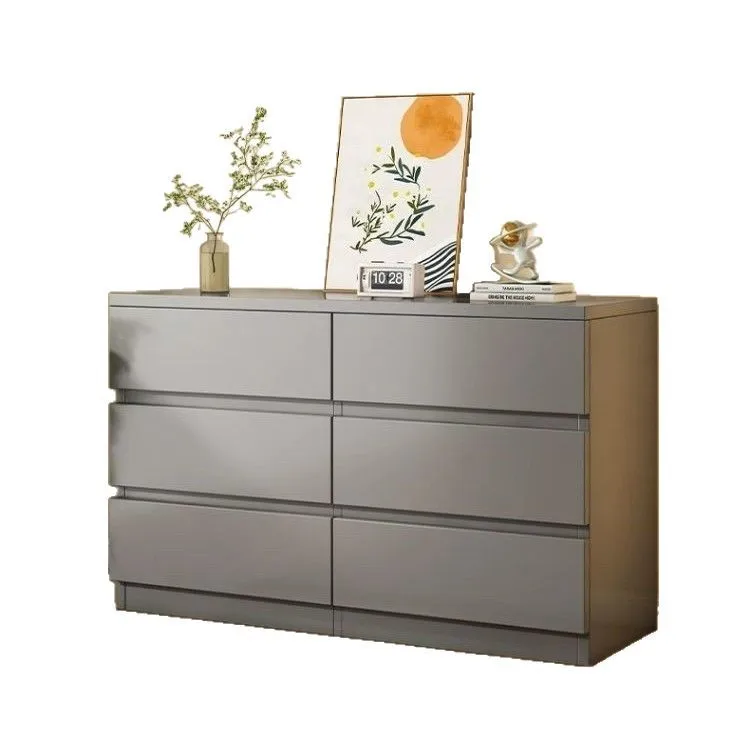 

# White 6 Drawers Storage Cabinet Home Hotel Bedroom Bedside Table Furniture White MDF Wood Chest of Drawer^