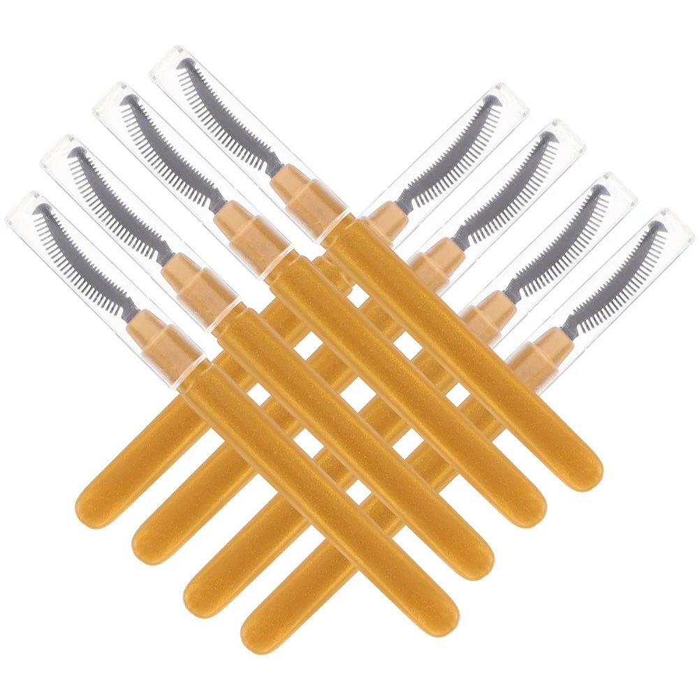 8Pcs Eyelash Brush Silicone Lash Combs Covered Portable Travel Mascara Applicator Tools Eyelashes Brush Eyelash Wand