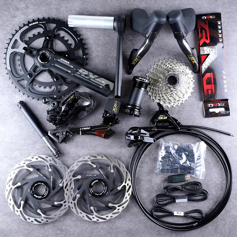 LTWOO eRX eR9 2x12s / 2x11s Electronic Groupset, ZRACE Crankset Cassette Rotor, Replaceable battery, APP programming