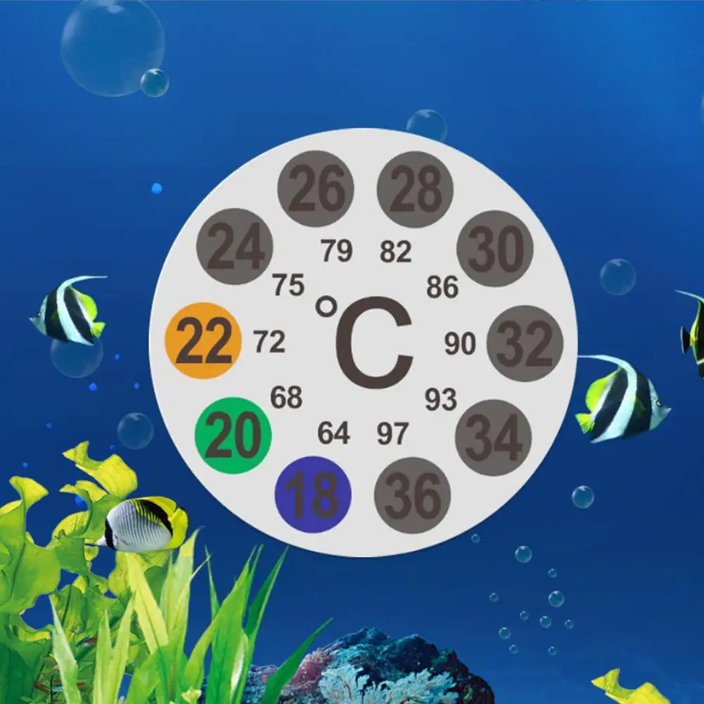 Aquarium Fish Tank Strip Sticker Stick-on Discolor Thermometer Sticker Adhesive Sticky Dual Scale Sticker Temperature Tools