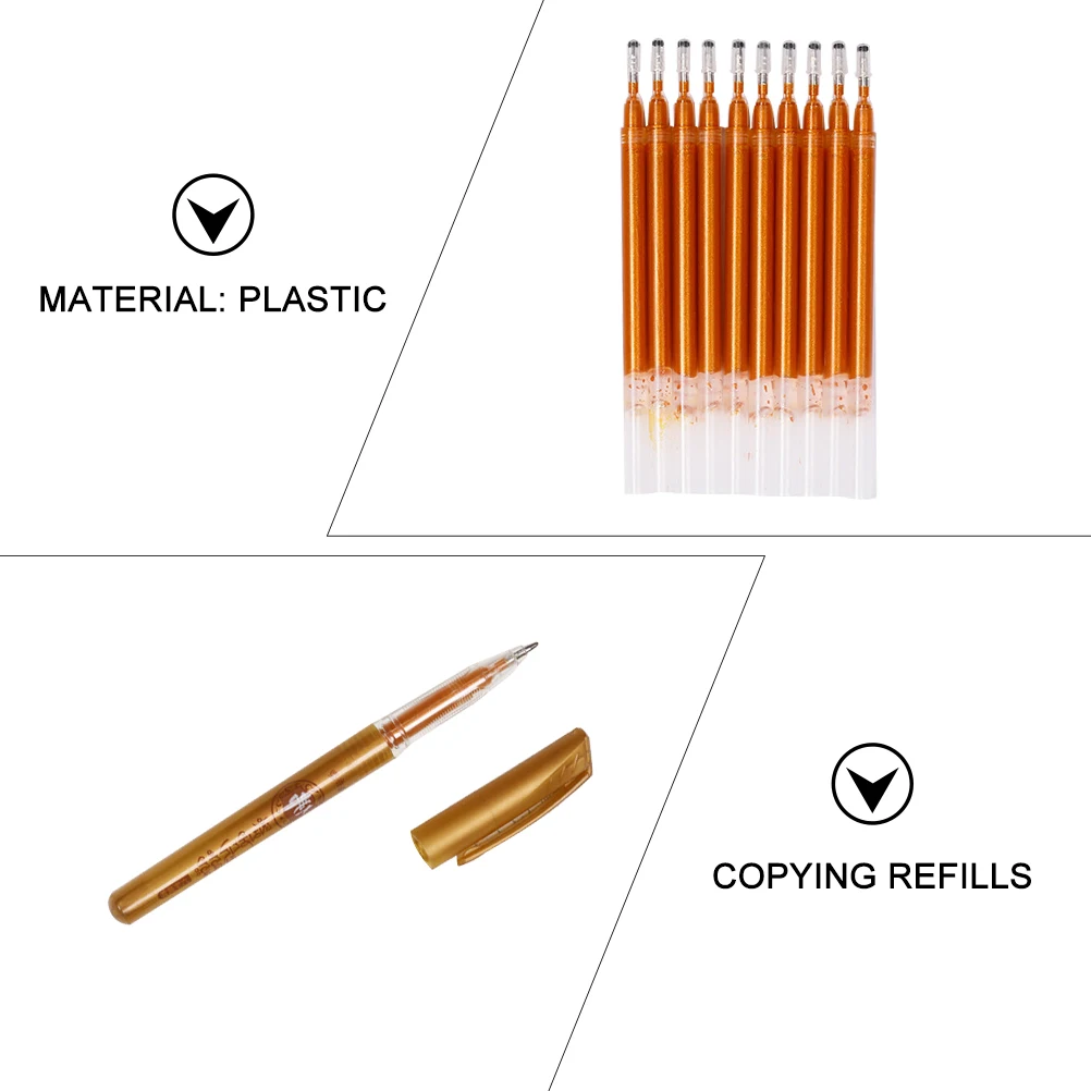 1 set 1 Set Copying Pen Refills Glitter Gel Ink Replacement For Buddhist Scriptures Portable Neutral Pen Refills Writing