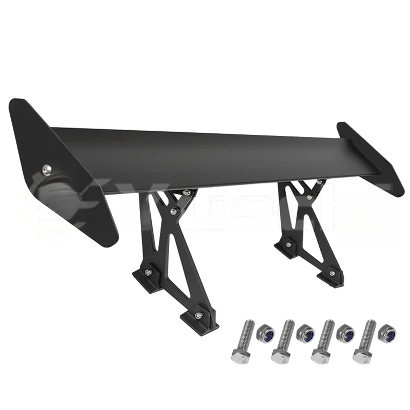 

43-inch lightweight adjustable GT rear spoiler, universal aluminum alloy, black.